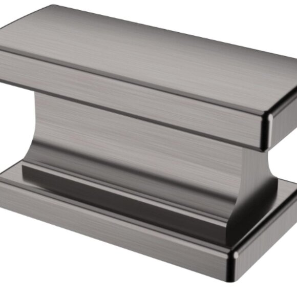 ALZASSBG 10 Pack Brushed Black Nickel Cabinet Knobs Rectangle Hardware Gray Pull - Picture 4 of 13